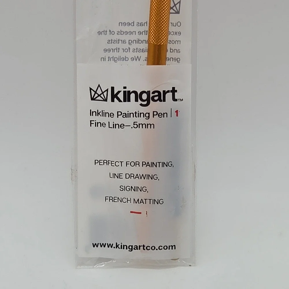 KINGART Fine Line Painting Pen Metal .5mm Ink Tool for Artists and Hobbyists